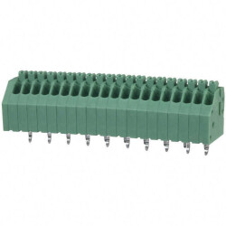 20 Position Wire to Board Terminal Block 45° (135°) Angle with Board 0.098