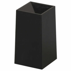 Square, Concave Pushbutton Switch Cap Black Snap Fit - E-Switch