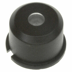 Round Tactile Switch Cap Black, Transparent Lens Snap Fit - MEC Switches