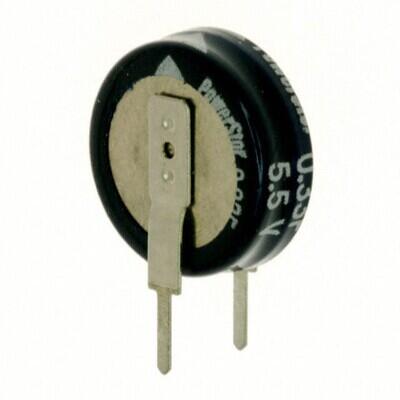 1F (EDLC) Süper Kapasitör / Kondansatör 5.5V Aksiyel, Can - Dikey 30Ohm @ 1kHz 1000 Saat @ 70°C - 1