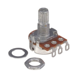 1M Ohm 1 Gang Logarithmic Panel Mount Potentiometer 1.0 Turns Carbon 0.1W, 1/10W Solder Lug - Bourns Inc.