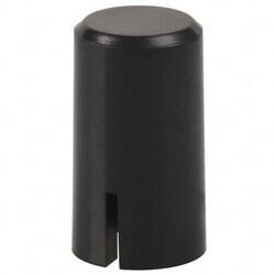 Round Pushbutton Switch Cap Black Snap Fit - E-Switch