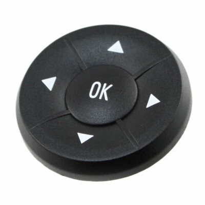 Round Tactile Switch Cap Black Snap Fit - 1