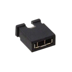 2 (1 x 2) Position Shunt Connector Black Open Top 0.100