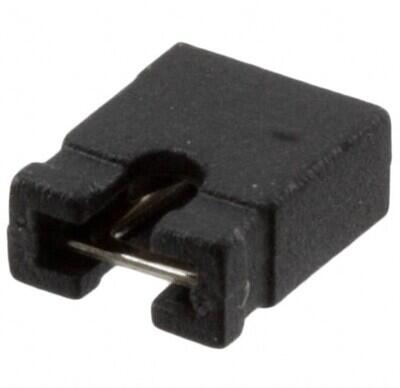 2 (1 x 2) Position Shunt Connector Black Open Top 0.100