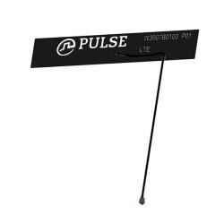 2.15GHz LTE Flat Patch RF Antenna 698MHz ~ 3.6GHz 4.2dBi U.FL (UMCC), IPEX MHF1 Adhesive - Pulse Electronics