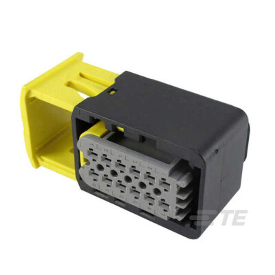 12 Rectangular Connectors - Housings Receptacle Gray 0.157
