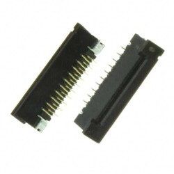 20 Position FFC, FPC Connector Contacts, Vertical - 1 Sided 0.020