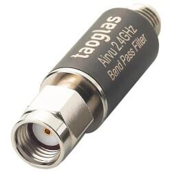 2.45GHz Center Frequency Band Pass RF Filter (Radio Frequency) 100MHz Bandwidth 1.3dB Inline, RP-SMA Connection, F and M - Taoglas Limited (1)