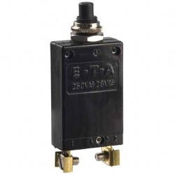 Circuit Breaker Thermal 10A 250 V AC 50 V DC Push-Push Panel Mount - E-T-A