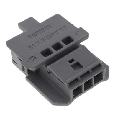 3 Rectangular Connectors - Housings Plug Gray 0.217