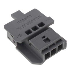 3 Rectangular Connectors - Housings Plug Gray 0.217