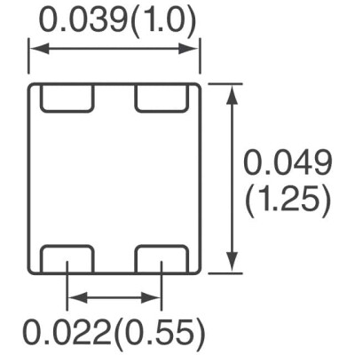 2 Line Common Mode Choke Surface Mount 90 Ohms @ 100 MHz 100mA DCR 1.75Ohm - 2