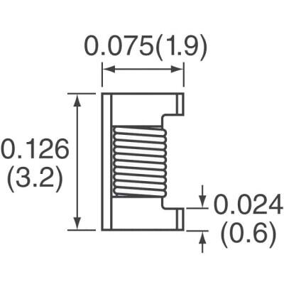 2 Line Common Mode Choke Surface Mount 90 Ohms @ 100 MHz 370mA DCR 300mOhm - 3