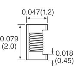 2 Line Common Mode Choke Surface Mount 90 Ohms @ 100 MHz 370mA DCR 300mOhm - 3