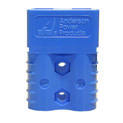 2 Position Blade Type Power Housing Connector Non-Gendered Blue - 1