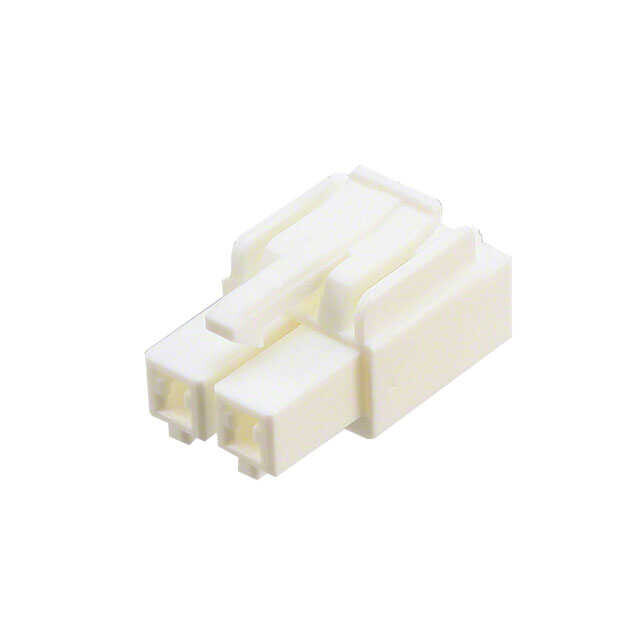  2 Position Blade Type Power Housing Connector Receptacle Natural 0.244" (6.20mm)