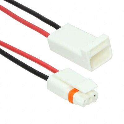 2 Position Cable Assembly Rectangular Socket to Plug 0.500' (152.40mm, 6.00