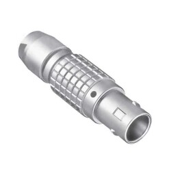 2 Position Circular Connector Plug, Male Pins Solder Cup - LEMO