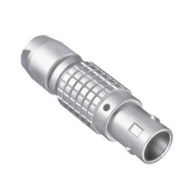 2 Position Circular Connector Plug, Male Pins Solder Cup - 1