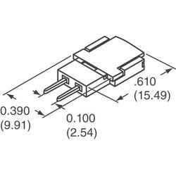 2 Position FFC Connector Header 0.100