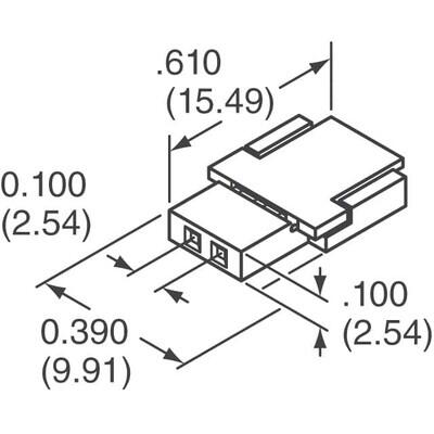 2 Position FFC, FPC Connector Receptacle 0.100