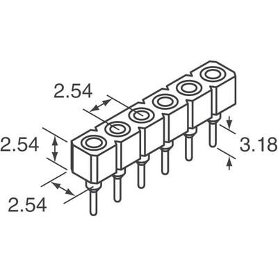 2 Position Receptacle Connector 0.100