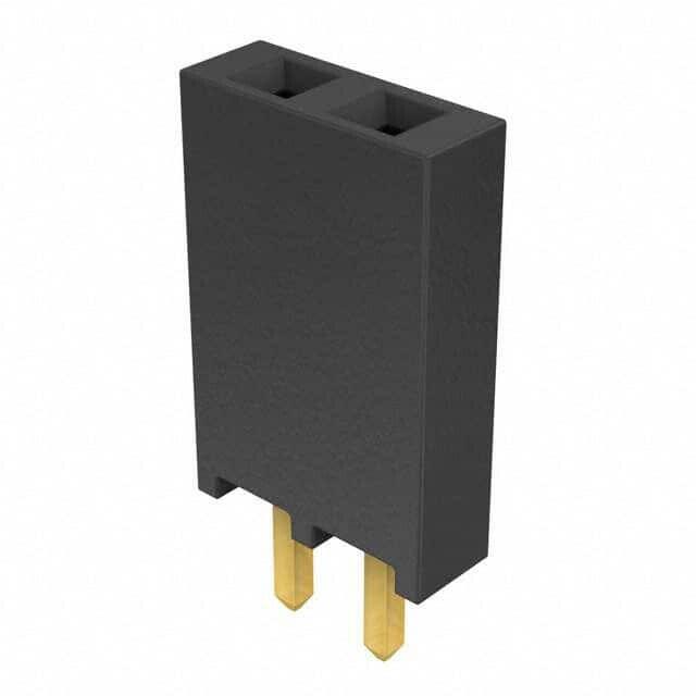 2 Position Receptacle Connector 0.100" (2.54mm) Through Hole Gold