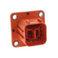 2 Position Rectangular Header Connector Solder Eyelet Silver - TE Connectivity AMP Connectors