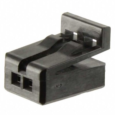 2 Position Rectangular Housing Connector Plug Black 0.079