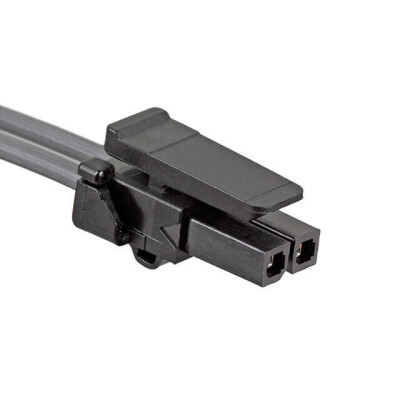 2 Position Rectangular Housing Connector Receptacle Black 0.118