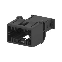 2 Position Rectangular Housing Connector Receptacle Black 0.492