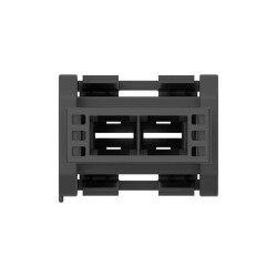 2 Position Rectangular Housing Connector Receptacle Black 0.492