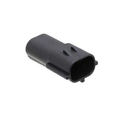2 Position Rectangular Housing Connector Receptacle Black - TE Connectivity AMP Connectors