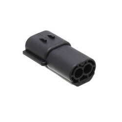 2 Position Rectangular Housing Connector Receptacle Black - 2