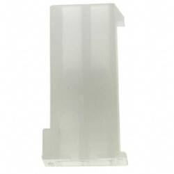 2 Position Rectangular Housing Connector Receptacle, Front Section Natural 0.163