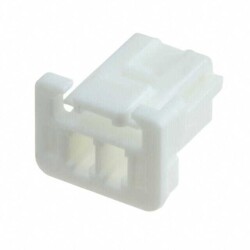 2 Position Rectangular Housing Connector Receptacle White 0.079