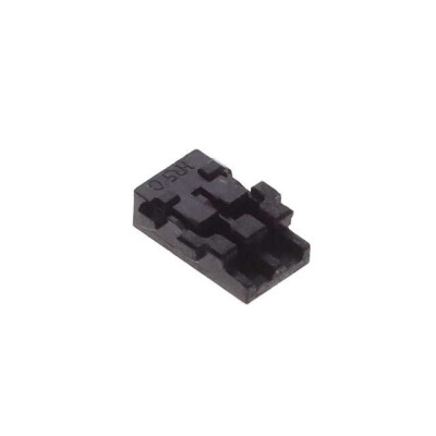 2 Position Rectangular Housing Connector Socket Black 0.047