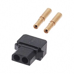 2 Position Rectangular Receptacle Connector Crimp Gold 22 AWG - Harwin Inc.