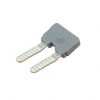 2 Position Terminal Block, Cross Connection Jumper Flat Pins - Angled - 1