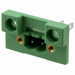 2 Position Terminal Block Header, Male Pins Green - 1