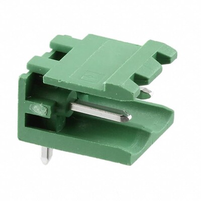 2 Position Terminal Block Header, Male Pins, Shrouded (2 Side) 0.200