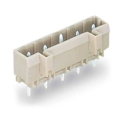2 Position Terminal Block Header, Male Pins, Shrouded (4 Side) 0.295