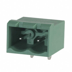 2 Position Terminal Block Header, Male Pins, Shrouded (4 Side) 0.200