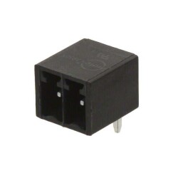 2 Position Terminal Block Header, Male Pins, Shrouded (4 Side) 0.138