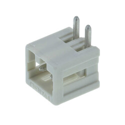 2 Position Terminal Block Header, Male Pins, Shrouded (4 Side) 0.138