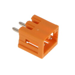2 Position Terminal Block Header, Male Pins, Shrouded (4 Side) 0.150