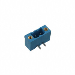 2 Position Terminal Block Header, Male Pins, Shrouded (4 Side) 0.200