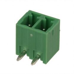 2 Position Terminal Block Header, Male Pins, Shrouded (4 Side) 0.150