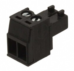 2 Position Terminal Block Plug, Female Sockets 0.138